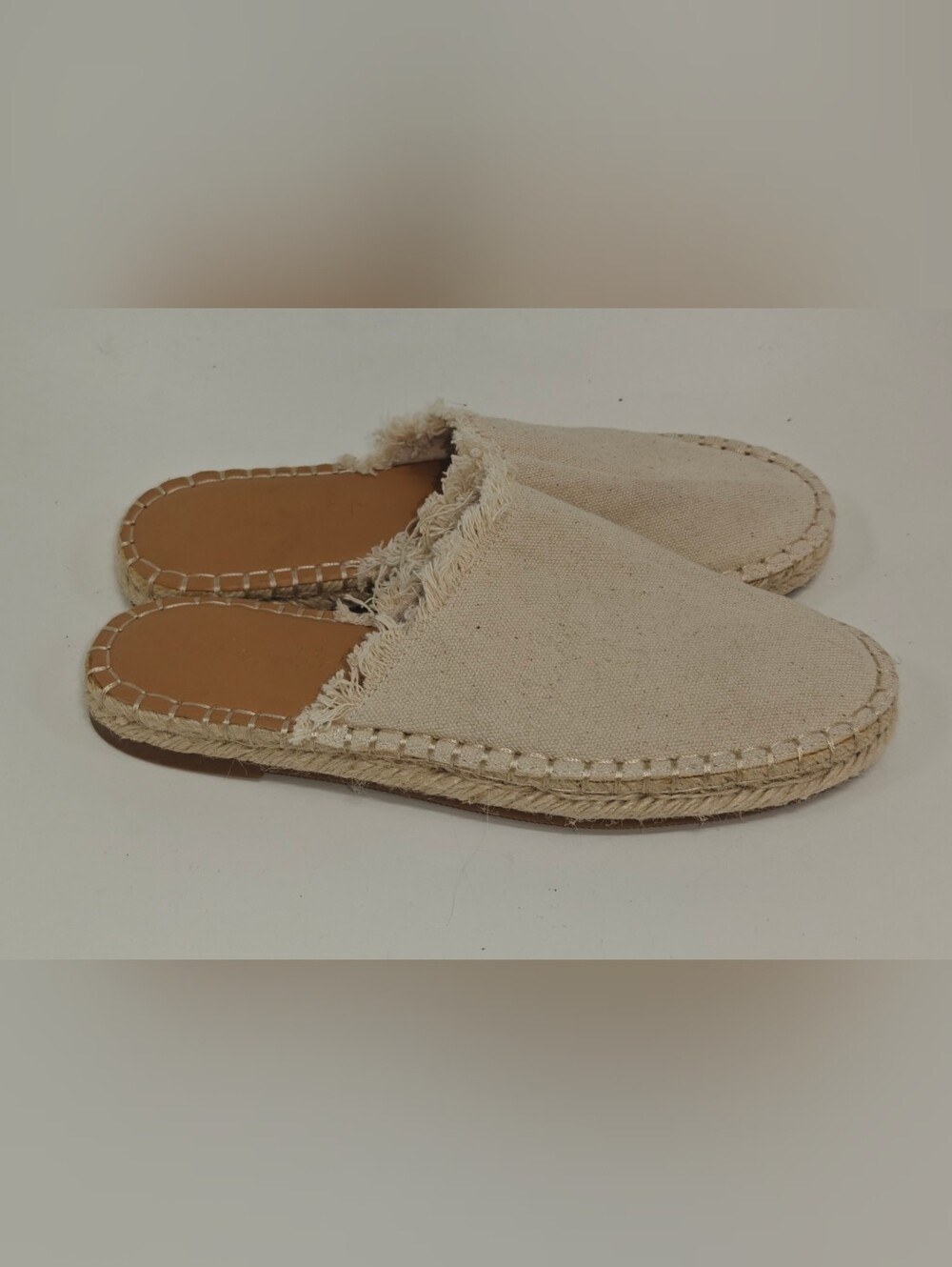 Splendid Jamie Natural Canvas Mule Women’s Size 6.5 M Slip-On Casual Shoe